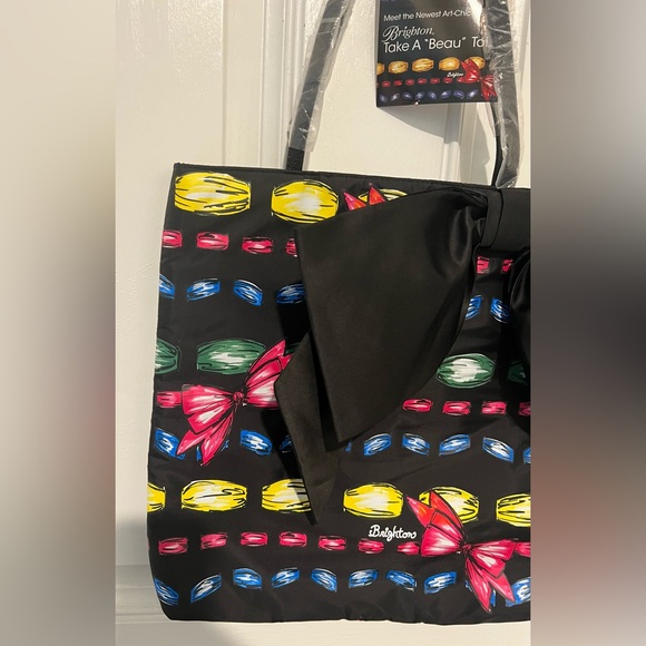 New! Brighton Holiday Take a “Beau” Tote Bold Jewel Tone Ribbon Bow Design NWT! - Picture 5 of 9
